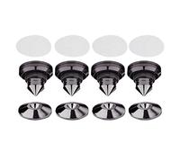 Ysyqkn Pointes de Découplage pour Enceintes, Supports D'enceintes, Caisson de Basses, Amplificateur, Platine Vinyle, Pieds Isolants, Patins de Base, Tapi, Noir