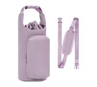 Ysyqkn Porte-Bouteille Support Bouteille Bandoulière Oxford Poches Multiples Fermeture Éclair Résistante pour Course Promenade Plein Air, Violet