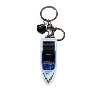 Ysyqkn Porte-clés Yacht Décoration reloque Pendentif Métal Léger Clochette Créative Alliage Adapté Aux Sacs à Dos Porte-Monnaie Usage Bureau Cadeau, Blanc