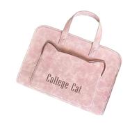 Ysyqkn Porte-Documents Hommes Sacoche Ordinateur Portable Mallette Laptop Travail Multifonction PU Cuir Imperméable Convient pour Déplacements Affaire, Rose