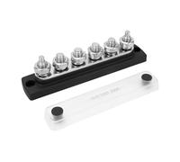 Ysyqkn Power Distribution Block avec Barrette de Distribution 300A Borne Positive et Négative 48V Couvercle Transparent Sécurité Fixation Renforcée Adapté Po, Noir