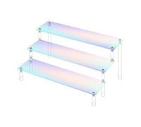 Ysyqkn Présentoir de Comptoir Rectangulaire en Acrylique Transparent pour Bonbons, Figurines Artisanales et Bijoux - Structure Stable, Trois Couches