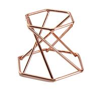 Ysyqkn Présentoir Support Cristaux Présentoir Géode Socle Compact Métal Traité Antirouille Adapté à L'Organisation Mais, Rose Gold