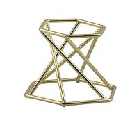 Ysyqkn Présentoir Support Cristaux Présentoir Géode Socle Compact Métal Traité Antirouille Adapté à L'Organisation Mais, Gold