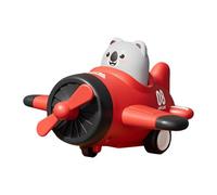 Ysyqkn Pression Avion Jouet Enfant à Main Voiture de Course Animale à Propulsion Jouet D'Éveil Fabriqué En Pp Encourage Curiosité Motricité Adapté Aux Garçon, Rouge