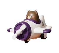 Ysyqkn Pression Avion Jouet Enfant à Main Voiture de Course Animale à Propulsion Jouet D'Éveil Fabriqué En Pp Encourage Curiosité Motricité Adapté Aux Garçon, Blanc
