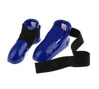 Ysyqkn Protège-Pieds de Taekwondo pour Enfants, équipé de Chaussures de de Karaté Ajustables, Protection Instantanée du Pied, Protège-Tibias et, Bleu, s