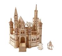 Ysyqkn Puzzle Château 3D en Bois avec Modèle d'Architecture Kit de Construction Manuel Jouet d'Assemblage Projet Mécanique pour Enfants Femmes et Hommes