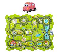 Ysyqkn Puzzle de 12 Pièces avec Circuit de Véhicules, Jouet éducatif à Assembler Facilement, Idéal pour Les Enfants D'âge Préscolaire. Cadeau D'éveil, 12 pièces puzzle ville
