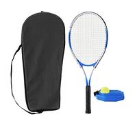 Ysyqkn Raquette de Tennis avec Kit D'entraînement Individuel Auto-apprenant, Balle avec Cordon élastique, Base Lestable et Sac de Rangement Résista, Bleu Adulte 67x27cm