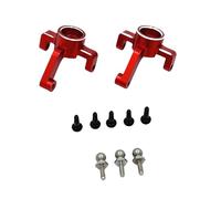 Ysyqkn RC Accessoire Coupelle Direction avant Support Métal Pièce Articulée Modernisée Remplacement pour RC Course Initiation Au Pilotage, Rouge et Argent