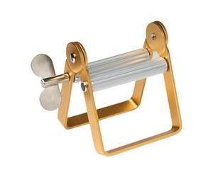 Ysyqkn Rouleau Compresseur pour Tubes de Dentifrice, Très Facile à Utiliser, Compact, Convient Aux Coiffeurs et Aux Tubes de Peinture, Idéal pour Les Salons, or