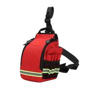 Ysyqkn Sac Banane de Premiers Secours avec Bande Réfléchissante, Ajustable, à Poches Multiples, pour Les Urgences, L'équitation, Le Bureau et Le Sport, Rouge