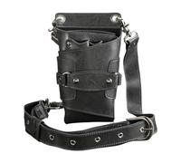 Ysyqkn Sacoche banane professionnelle multipoches en cuir PU pour coiffeur, Gris