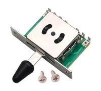 Ysyqkn Sélecteur Micro Guitare Accessoire Montage Remplacement Levier Sélecteur Pièce Détachée Composant Instrument Musique Structure Alliage et PP Installat, Noir 5 Voies