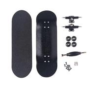 Ysyqkn Skateboard Artisanal En Bois D'Érable Plateau Mini Skateboard à Doigts avec Roues Silencieuses Accessoire D'Entraînement Motricité Main Ad, Noir
