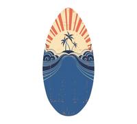 Ysyqkn Skimboard Surf de Sable Planche en Bois Léger Planche Aquatique pour Vagues Conception Robuste pour Manœuvrer Facilement Adapté pour Jeunes Apprentis, Style C