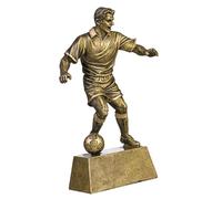 Ysyqkn Statue Figure Sculpture Joueur de Football Ornement Moderne En Résine Personnage Sculpté pour Bureau Salon Chambre Étagère Convient à Collection Décor, Style A