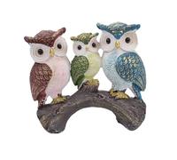Ysyqkn Statue Hibou Ornement Résine Créatif Sculpture Animale Décor Table Moderne Réaliste Convient Chambre Bureau Salon Décoration Maison Cadeau Unique, Style A