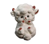 Ysyqkn Statuette de Mouton, Figurine D'animal de Compagnie, Ornement Réaliste En Argile, Idéale pour Décorer Une étagère Ou Une Chambre, Mensonge