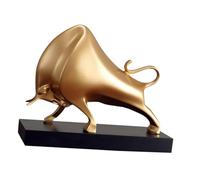 Ysyqkn Statuette de Taureau, Figurine Décorative En Résine, Idéale pour La Chambre, Le Salon, Le Bureau Ou Une Bibliothèque. Convient pour Une Chambre,