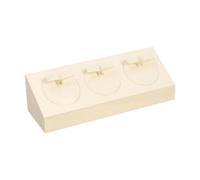Ysyqkn Support Boucles d'oreilles Présentoir Bijoux Rangement Microfibre Portable Léger avec 3 Emplacements Pratique pour Magasin Exposition Présentation, Beige