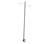 Ysyqkn Support de Lampe de Camping, Poteau D'éclairage Extérieur, Alliage D'aluminium, Crochet en Acier Inoxydable, Portable, Léger, Démontable pour, Noir