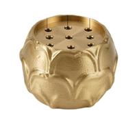 Ysyqkn Support En Laiton à 9 Trous avec Base Brûle-bâtonnets Ronde pour Bâtonnets Parfumés, Diffuseur D'arômes pour La Maison, or 2 Mm