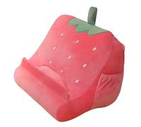 Ysyqkn Support Tablette Support Livres Coussin Lecture Porte-téléphone Douillet Rembourrage PP Poches Latérales Souples Convient à Travail Maison, Fraise
