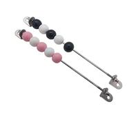 Ysyqkn Tableau D'activités à Perles En 2 Parties, Jouet D'éveil pour, Noir Couleur Rose