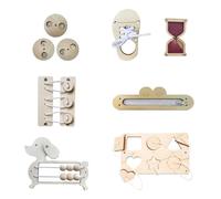 Ysyqkn Tableau D'activités En Bois, Jouet D'apprentissage, Tableau de Motricité Fine, Accessoire à Monter Soi-même, Tableau Sensoriel Non Peint pour