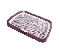 Ysyqkn Toilette pour Chien Plateau D'Entraînement Bac à Litière Tapis pour Chiot avec Grille en PP Facile à Nettoyer Adapté Aux Petits Chiens Utilisa, Rose