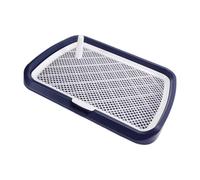 Ysyqkn Toilette pour Chien Plateau D'Entraînement Bac à Litière Tapis pour Chiot avec Grille en PP Facile à Nettoyer Adapté Aux Petits Chiens Utilisa, Marine