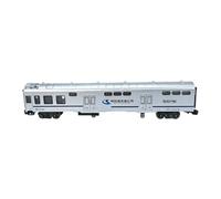 Ysyqkn Train Modèle Voiture de Bagages pour Collection Souvenir avec Portes Ouvrantes Led et Structure En Pp pour Décor Bureau Salon Chambre Étagère, Argent