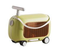 Ysyqkn Valise à roulettes, valise spacieuse pour enfants, valise à main pour enfants, pour les voyages en plein air en avion, Vert, 46x21x28cm, Comme décrit