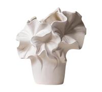 Ysyqkn Vase à Fleurs Élégant Porte-fleurs pot Objet Décoratif En Céramique avec Une Surface Ondulée pour Un Style Unique Adapté Aux Compositions, Style E
