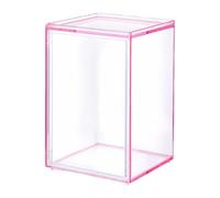 Ysyqkn Vitrine D'Exposition Boîte de Présentation En Acrylique Rangement pour Maquettes Support Anti-poussière Approprié pour Figurines D'Action et, Rose