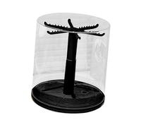 Ysyqkn Vitrine Rotative, Vitrine Transparente Rotative, Boîte de Rangement, Rangement Gain de Place, Porte-figurines, étagère, Armoire Empilable, Décorative, Noir