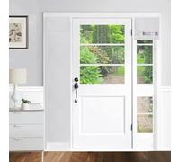 YSYY Rideaux 100 % occultants pour porte-fenêtre, infroissable, assombrissement de la pièce - Bloque la lumière et la chaleur à travers le verre - Sans perçage - Faciles à installer (blanc grisâtre, 1