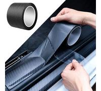 YSYYDS Protection Seuil De Porte Voiture Film Voiture Autocollant pour Skoda Karoq Octavia, Film Carbone Voiture Anti-Rayures, Protection Pare Choc Voiture, Protection Portiere Voiture (7cmx5m)