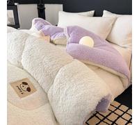 YSZBD Couette en Velours De Laine d'agneau Couette Polaire Epaisse Biface Edredon Gonflant Duvet Plume Couverture Hiver Chaude(#3,180x220cm-3.5kg)