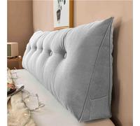 YSZBD Coussin De Lecture pour Lit Ou Canapé Triangulaire Coussin Dossier Canapé Coussin Tete De Lit Bebe Housse Amovible Rembourrée pour Plus De Confort,elegantgray-120x50x20cm