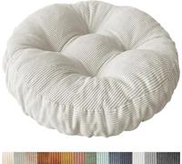 YSZBD Coussins de siège Ronds, 30 cm, 35 cm, 40 cm, 50 cm, antidérapants, lavables, Confortables, en Tissu Velours côtelé Lavable, Coussins de siège d'extérieur.(B,70x70x6cm)