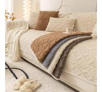 YSZBD Housse De Canapé 3/4/2/1 Places avec Accoudoirs Relax Housse Canapé d'angle Protege Canape Griffe Chat Matelassé Antidérapant Lavable en Machine,Beige-70x210cm