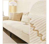 YSZBD Protege Canape,d'angle Antidérapant Housse Canapé Segmentée,Couvre Péninsule Amovible,Protecteur Canapé pour Enfant Chien Chat,beige-70x210cm