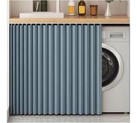 YSZBD Rideau D'armoire pour étagères, Rideau de Placard Occultant et Anti-poussière pour Placard Ouvert, Rideaux de Cuisine Courts Anti-poussière, Imperméables(Blue,H50cm/W180cm)