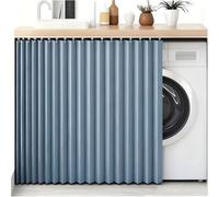YSZBD Rideau D'armoire, Rideau Anti-poussière pour étagères, Rideau de Placard pour Placard Coulissant, Rideau D'ombrage Imperméable, Rideaux de Cuisine pour étagères(Blue,H70cm/W120cm)