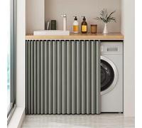 YSZBD Rideau Meuble Cuisine Bas sans Percage Meuble Rideau Placard Buanderie Rideau Cuisine Coulissant Rideau sous Evier Cuisine(a2,W120cm|H110cm)