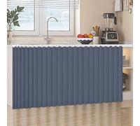 YSZBD Rideaux Anti-poussière, étagères Ouvertes, Rideaux de penderie coulissants, Rideaux de Cuisine, Rideaux Auto-adhésifs avec Rails de Glissement(C,W160cm/H90cm)