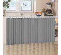 YSZBD Rideaux Anti-poussière, étagères Ouvertes, Rideaux de penderie coulissants, Rideaux de Cuisine, Rideaux Auto-adhésifs avec Rails de Glissement(F,W150cm/H70cm)